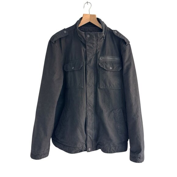 Levi’s Men’s Sz XL Black Midweight Military Field Utility Jacket Quilted Lining - Picture 2 of 15